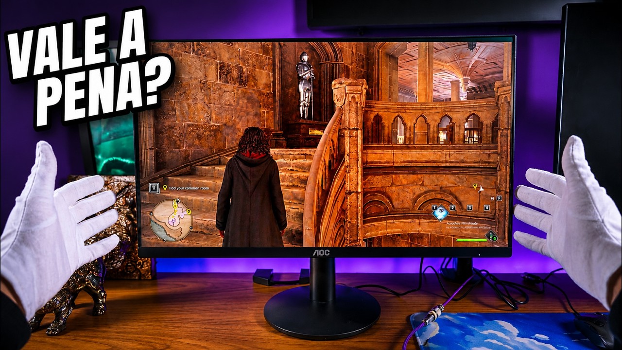 Miniatura da avaliação em vídeo de Monitor AOC 24B30HM2 23,8 polegadas 100Hz Full HD