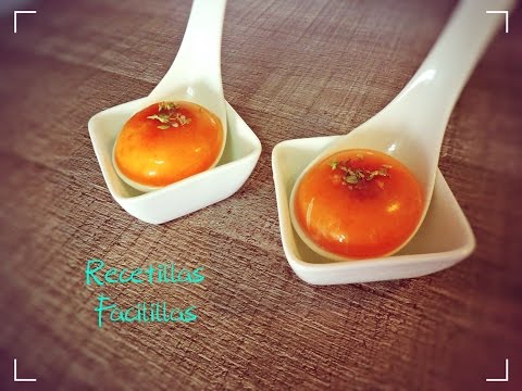 Yemas Cocinadas a la Inversa con Salsa de Pimientos Asados / Receta de Chefs muy sencilla