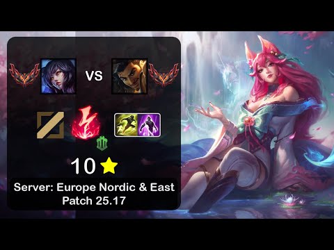 Ahri Mid vs Akshan - EUNE GrandMaster - Patch 25.17