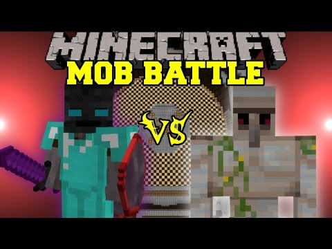 Iron Golem Vs. Walker King - Minecraft Mob Battles