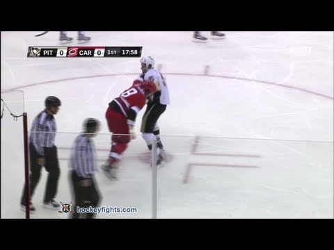 Deryk Engelland vs Kevin Westgarth Apr 9, 2013
