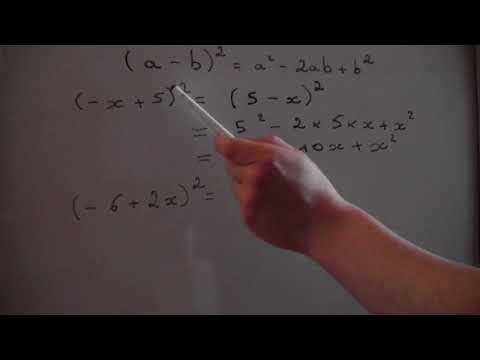 Exercises on remarkable identities: trick with (-a + b)²