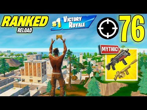 76 Elimination Solo Vs Squad "Ranked RELOAD” Gameplay Wins (Fortnite Chapter 6 PS4 Controller)