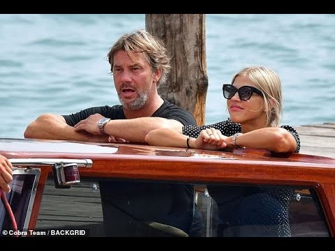 Tourist Jay Kay, 53, accompanies wife Maria on Venice romantic getaway, exuding vacation vibes.