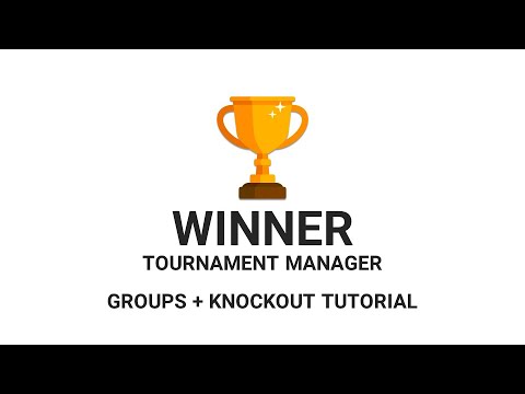 Winner Tournament Maker - Groups + Knockout Tutorial - Official