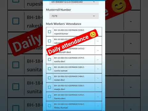 nrega daily attendance #viral #views 10k views @NregaTech