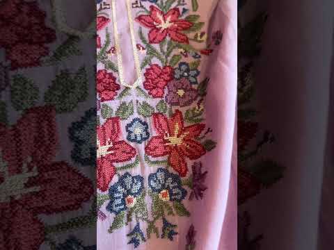 Machine Embroidered Cotton Mulmul Unstitched Suit Set