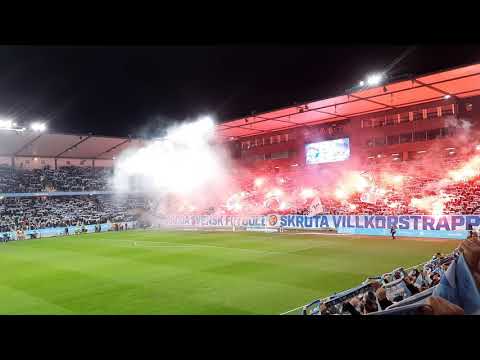 Malmö FF - AIK tifo & pyro party at Eleda Stadion 27.10.2021