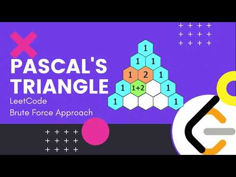 Pascals Triangle Leetcode Python Brute Force Solution