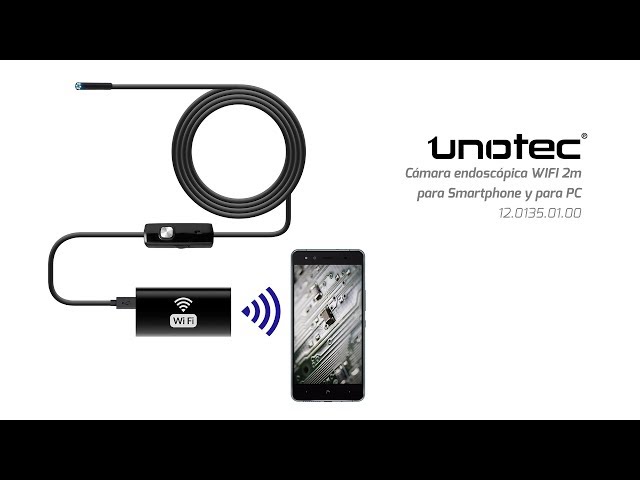 Unotec Câmara Endoscopia WiFi 2M para Smartphone y PC video