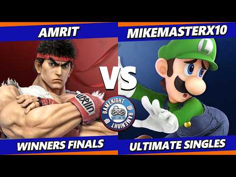 SOS Game Night 83 WINNERS FINALS - Amrit (Ryu) Vs. MikeMasterX10 (Luigi) Smash Ultimate - SSBU
