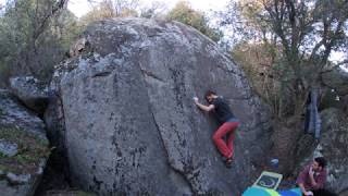 Video thumbnail of El andamio, 7a. Can Bruguera