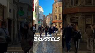 Why are European streets so beautiful #walkingtour #streetlife #europe #belgium #brussels