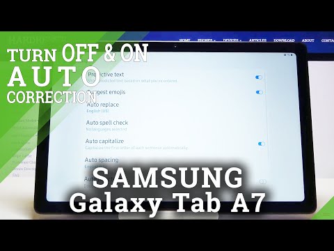 Activate Text Correction Option on SAMSUNG Galaxy TAB A7 – Display Settings