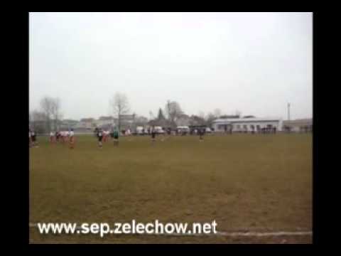 2008.04.06 Sęp Żelechów - Korona Olszyc: bramka dla gości na 1:1