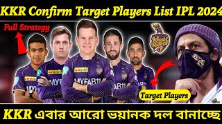 IPL 2024 :- KKR Best Target Players for IPL 2024 || KKR Squad 2024 || KKR Target Players 2024