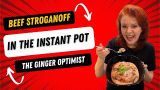 Instant Pot Round Steak Stroganoff #beefstroganoff #easyinstantpotrecipe #roundsteakininstantpot