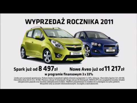 Reklama Chevrolet Aveo, Spark Wyprzedaż Rocznika 2011 2012 Polska