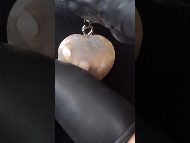 اكسسوار تعليقة حجر عقيق ورد الربيع الطبيعي