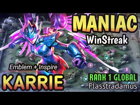 Karrie MANIAC Gold Lane~ Karrie Top 1 Global by  FlassTradamus~ Mobile Legends - Best Build 2022