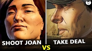 Shoot Joan Vs Take The Deal - The Walking Dead Game Season 3 Episode 4 Choices Difference Check