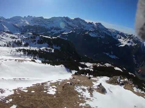 Brunni Engelberg Swiss in Winter paragliding 