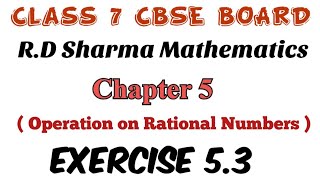 Exercise 5.3 Class 7 RD Sharma Mathematics