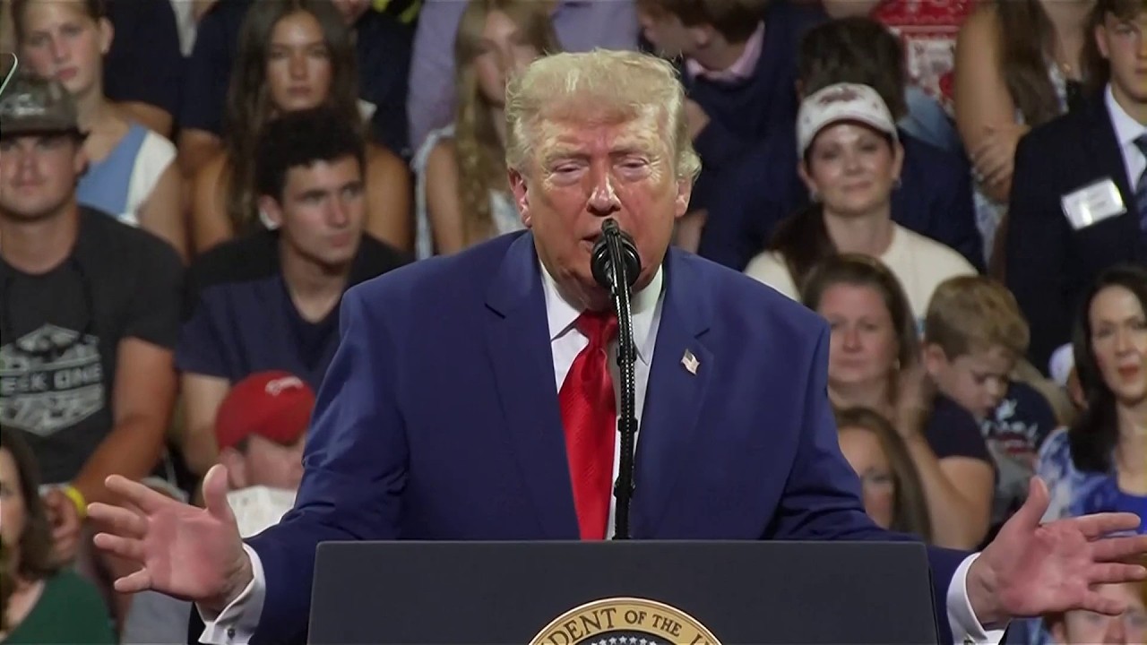 Full Trump rally in Georgia boasts Republican Georgia candidates, promotes Save America Act