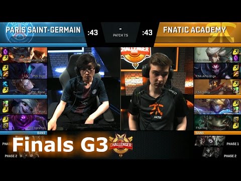 Paris Saint-Germain vs Fnatic Academy | Game 3 Finals S7 EUCS Spring 2017 | PSG vs FNA G3 1080p