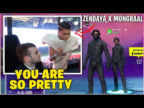 MONGRAAL Gets NERVOUS After ZENDAYA Shows up On LIVE Stream & FLEXES NEW DUNE Skin (Fortnite)