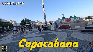Copacabana | Rio de Janeiro [4K] 🚶📹🌅🏖️❤️🌏 #walktripl29 #travel #beach #walking #tour #copacabana