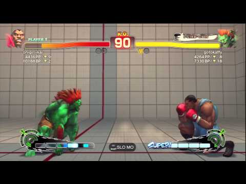 onigiri-kai (Balrog) Vs gotokaffy (Blanka) SSF4 AE Ranked Matches - PSN