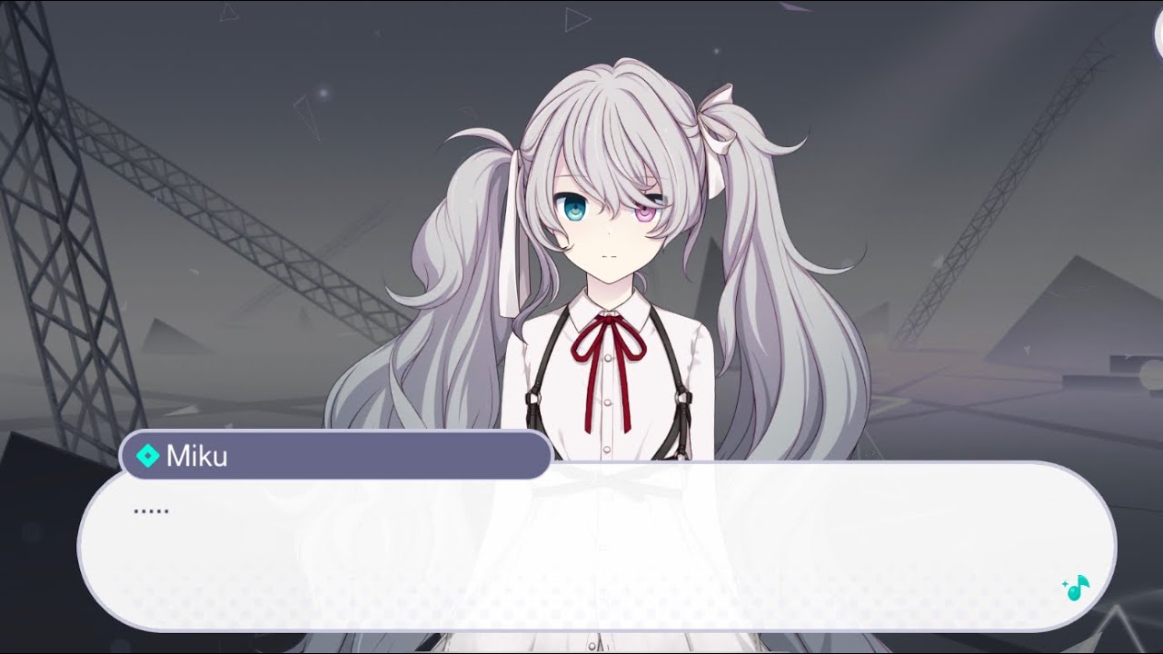 Empty Sekai miku being a whole mood