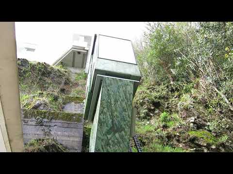 Privater Schrägaufzug mit Kette ! Kabine kommt - private inclined elevator Tessin Ticino