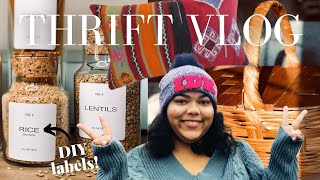 THRIFT WITH ME VLOG! Turkish Kilim pillow & DIY custom jar labels | MELANADE BEAUTY