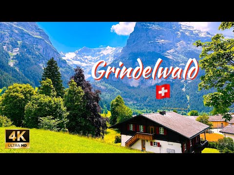 Experience Tranquility in 4K Grindelwald - Switzerland's Enchanting Chalet Village 🌹