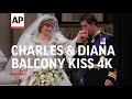Wedding of Charles & Diana in 4K | Clip 11 | Charles and Diana kiss on balcony | 1981