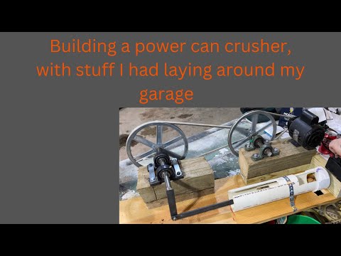 Building an electric powered can crusher.