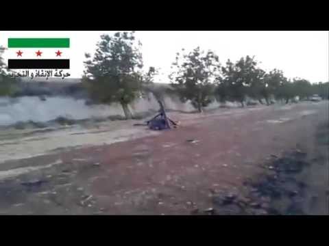 استهداف مقرات النظام بقذائف الهاون من قبل حركة الإنقاذ والتحرير في بلدة سن سحر في ريف حماة