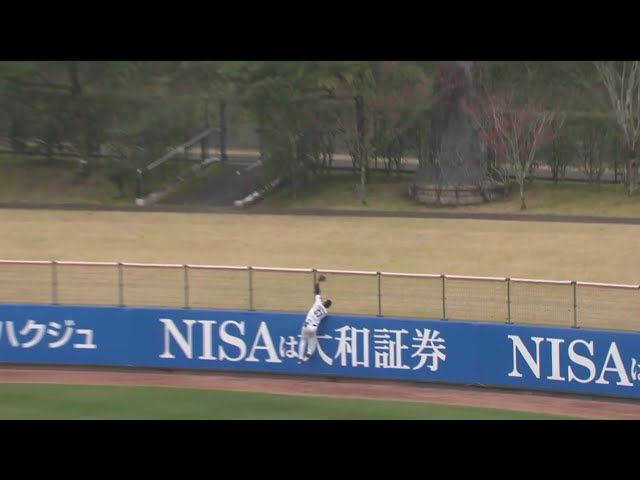 【3回表】ジャンプ一番!! ホークス・上林がスーパーキャッチ!! 2019/2/27 H-L
