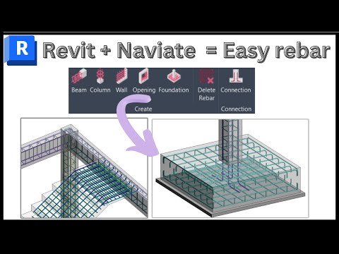 Revit Reinforcement with naviate rebar + native Revit pro tools