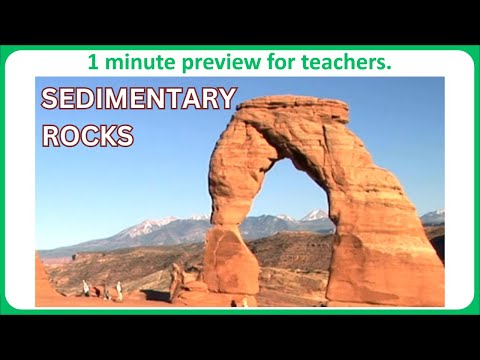 1 minute preview of "Intro to Sedimentary Rocks" educational science video.
