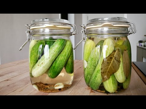 How to make PICKLED GHERKINS or CUCUMBER - CRUNCHY CUCUMBER PICKLES Homemade easy recipe