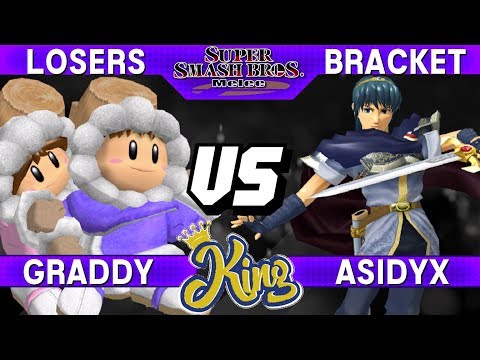 Smash Melee - Graddy (ICs) vs Asidyx (Marth) - King Losers Bracket