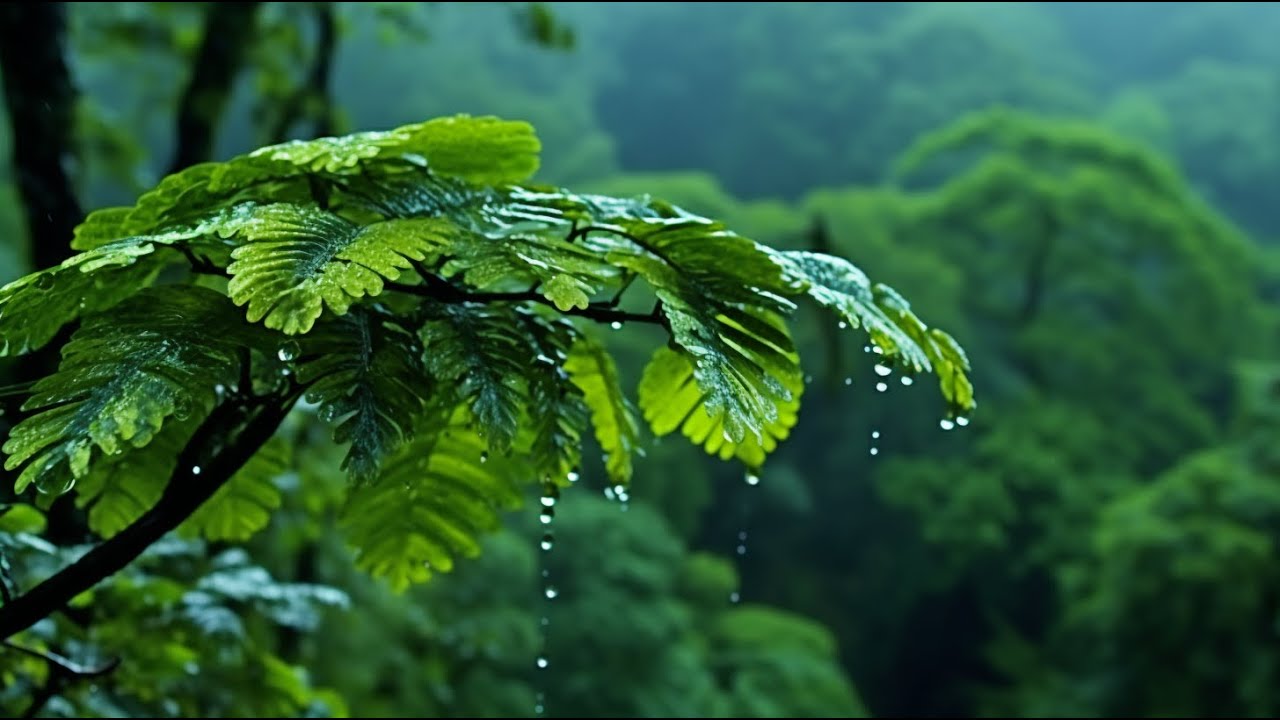 (No ad Breaks) Rainstorm Sounds for Relaxing or Deep Sleep 🌙 Rain Sounds for Gentle Sleep, Calming