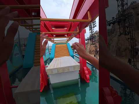 Help the security guard win in the new water ninja！#stunt #waterpark #parkour #funny #pov #sports