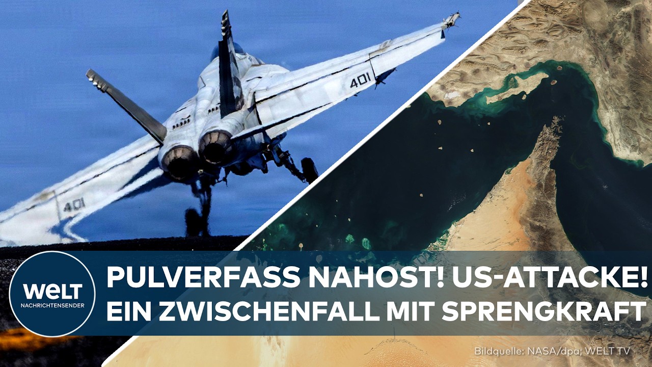 EXPLOSION BEI DER STRAßE VON HORMUS: Seeblockade durchbrochen? US-Kampfjet feuert Rakete auf Schiff