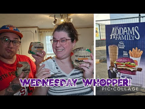 Addams Family Wednesday Whopper Tast Test/Review! Purple Bun & more! 🍔