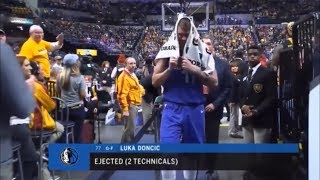 LUKA DONČIĆ GETS EJECTED FOR KICKING THE BALL! FIRST CAREER EJECTION! MAVS VS PACERS
