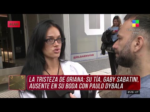 📢 Oriana Sabatini y la TRISTEZA por la ausencia de su tía Gabriela Sabatini en su boda